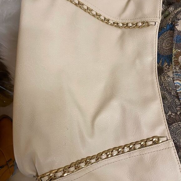 Large Cream Colored Purse Bag Satchel also Crossbody - Picture 4 of 10